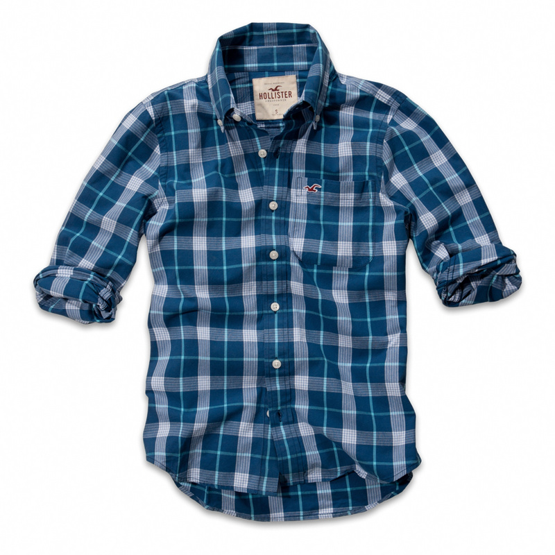 Hollister Hombres Pura Algodón Camisa HCO4538